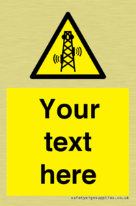 Custom warning RF radiation transmitter